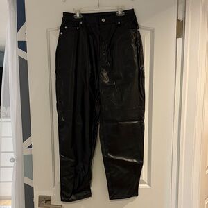 H&M Black Leather Pants